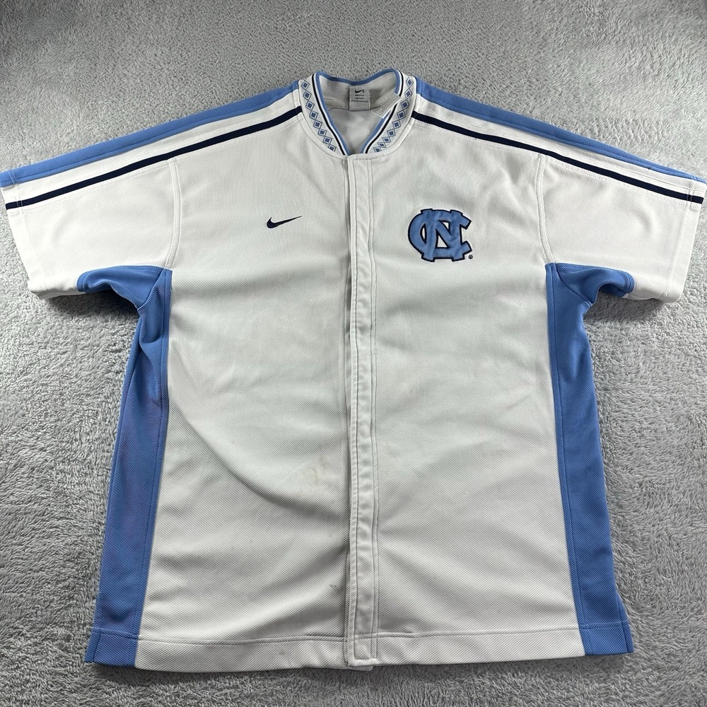 VINTAGE North Carolina Tarheels Warmup Jersey Mens 2xl UNC Nike Melo Rare -Flaws